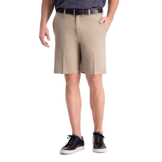 Men's Cool 18 Pro Straight Fit Flat Front 4-Way Stretch Expandable Waist Shorts - 7 and 9.5 Inch Inseams